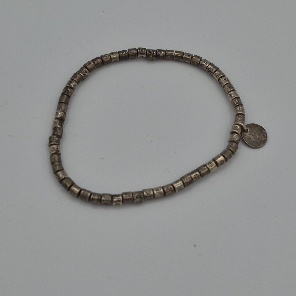 Chan Luu Designer Silver Toned Beaded Bracelet